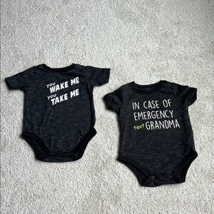 Garanimals Black Bodysuits Fun Graphic Designs